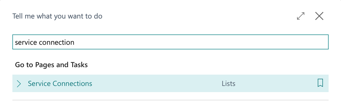 Business Central Service Connections-screenshot