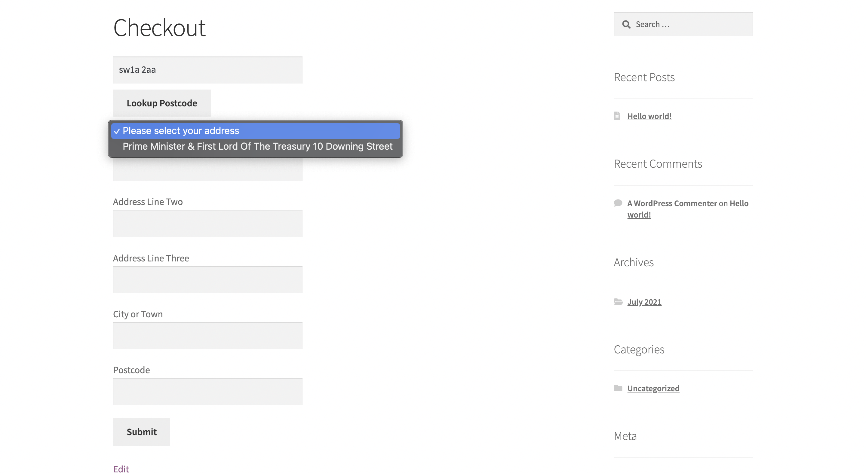 Quickly populate your address fields-screenshot