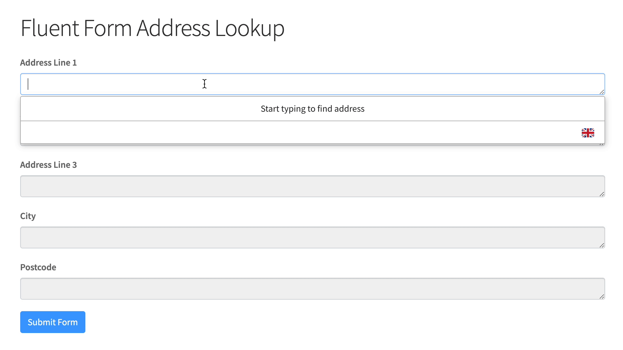 Activate Address Finder on your address collection forms-screenshot