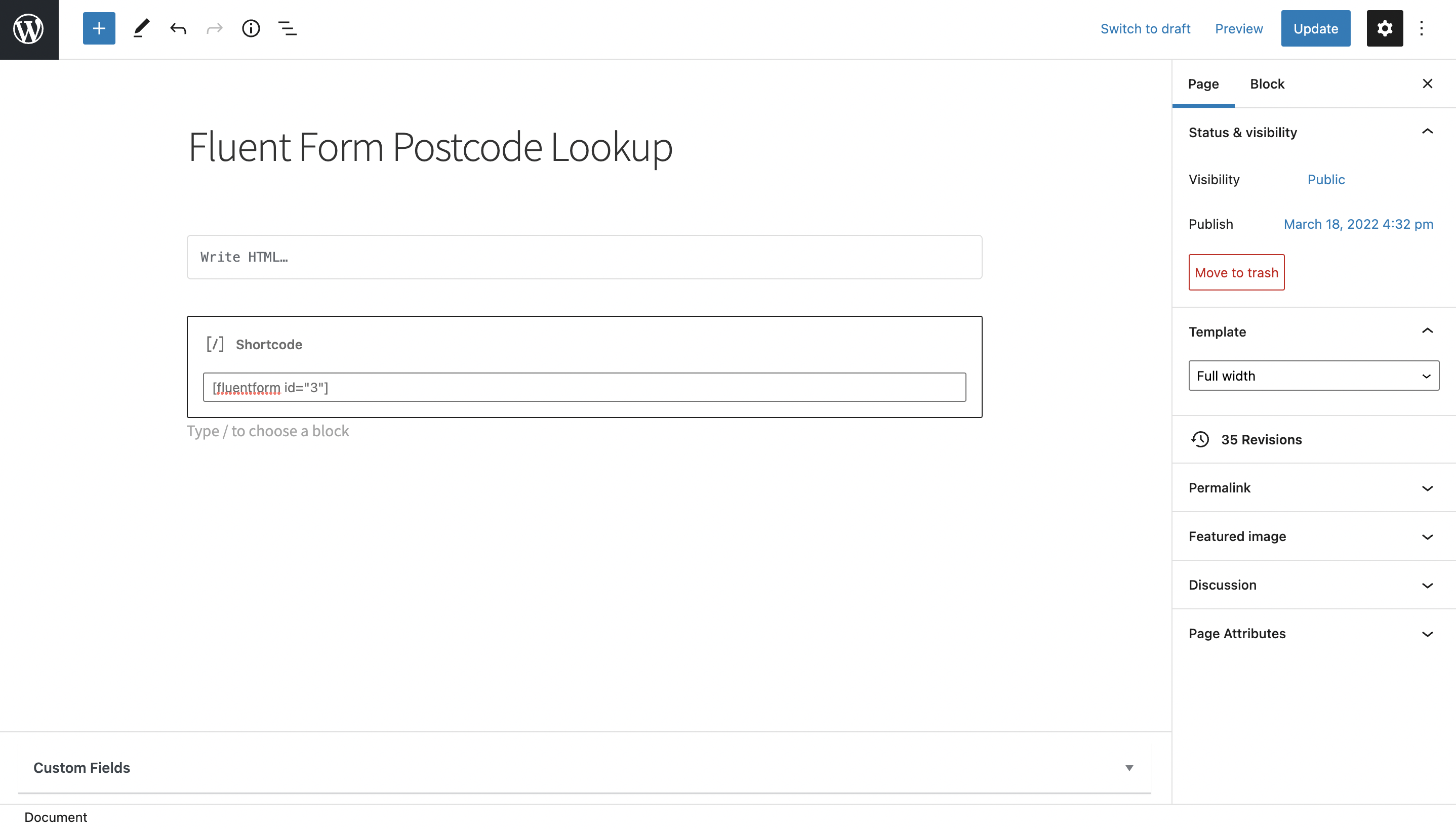 Fluent Form Postcode Lookup setup