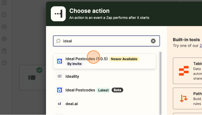 Zapier Automation Action Ideal API