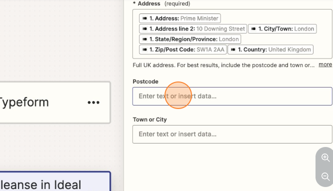 Zapier Automation Address Elements