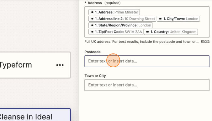 Zapier Automation Address Elements