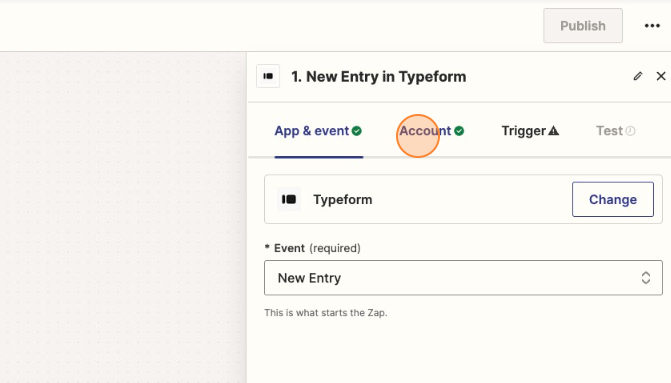 Zapier Automation Linking Account